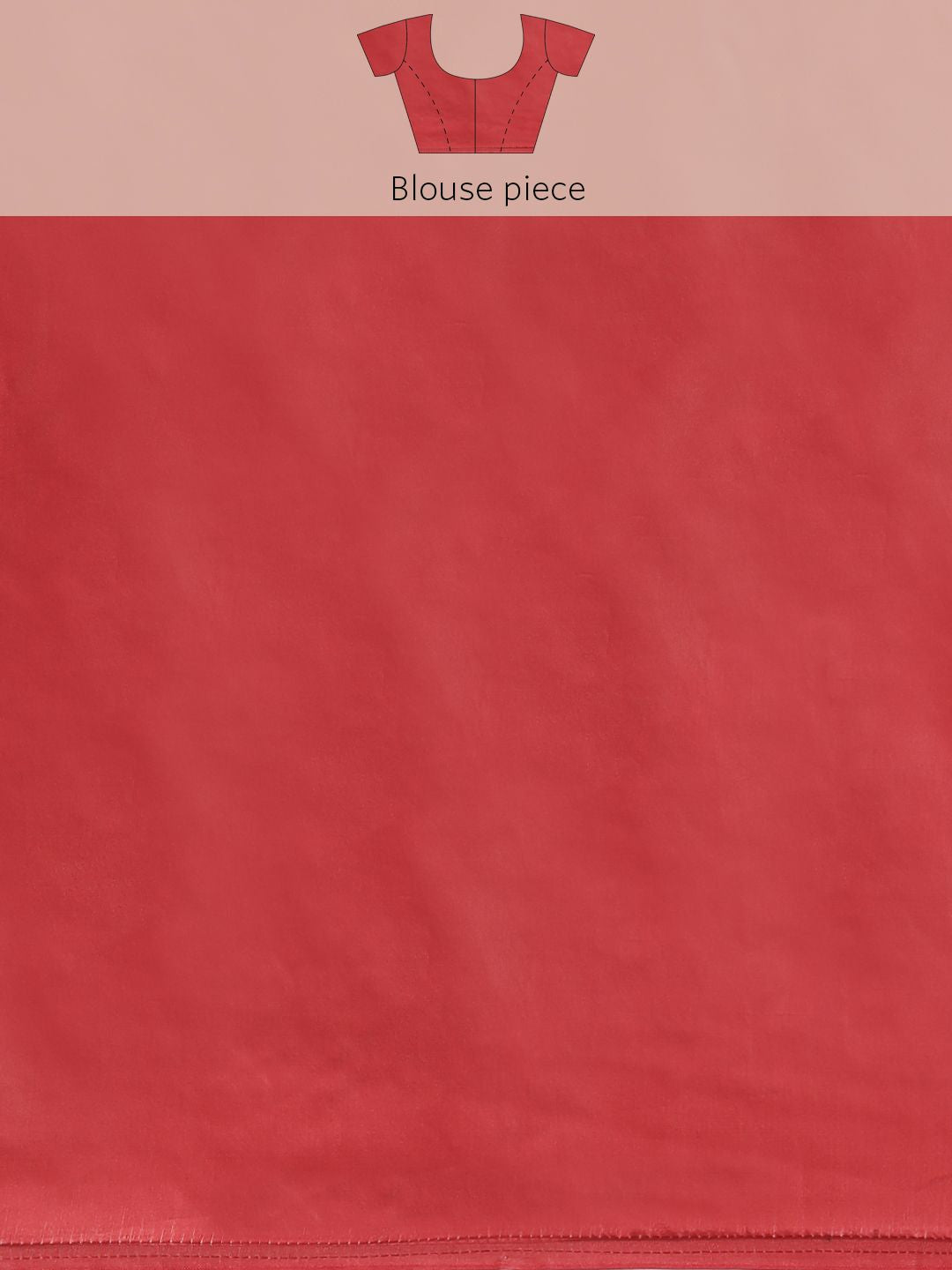 Saree mall Beige & Red Floral Silk Blend Banarasi Sarees