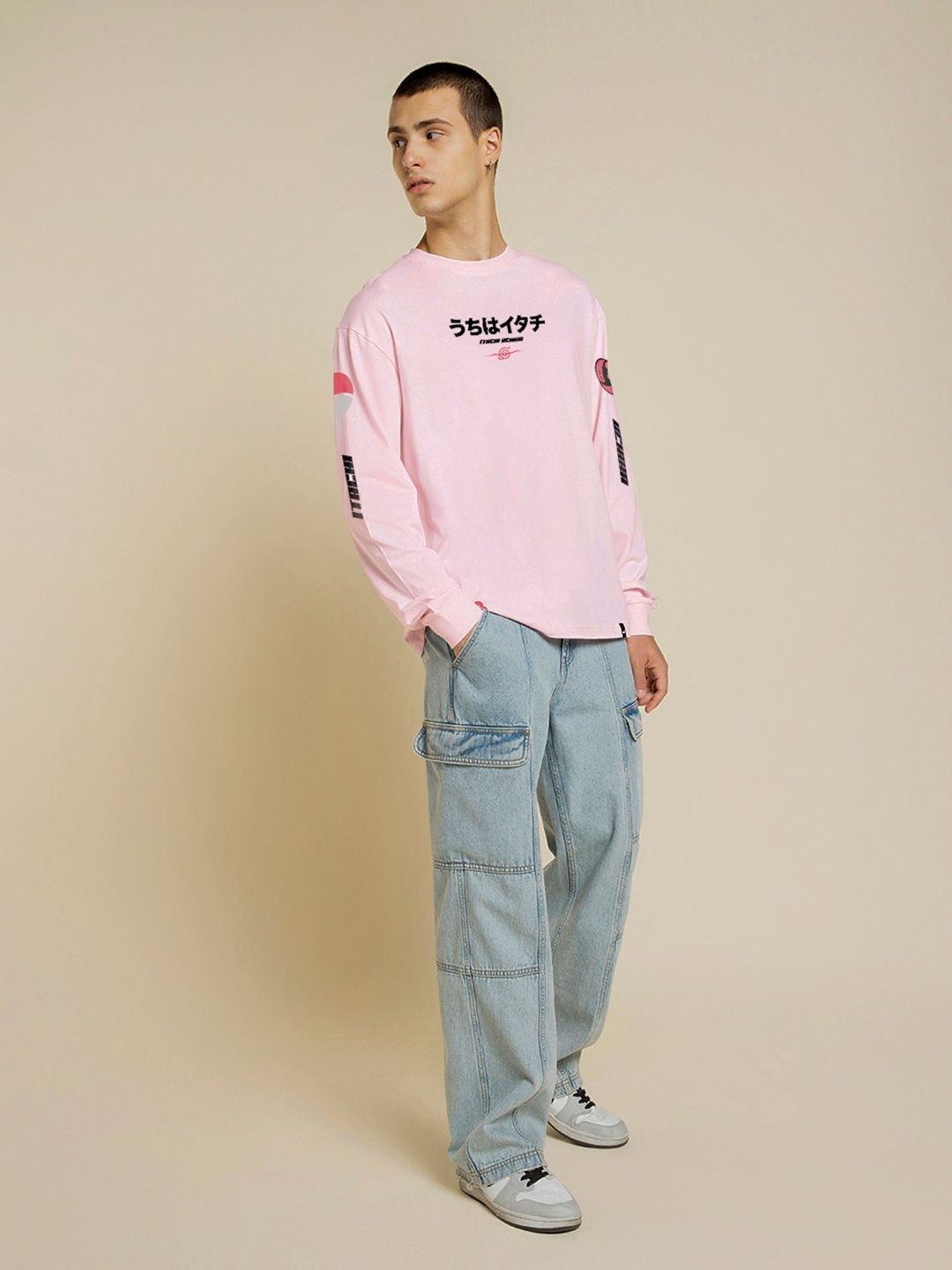 Bewakoof Men Typography Printed Round Neck Pure Cotton Oversized T-Shirt
