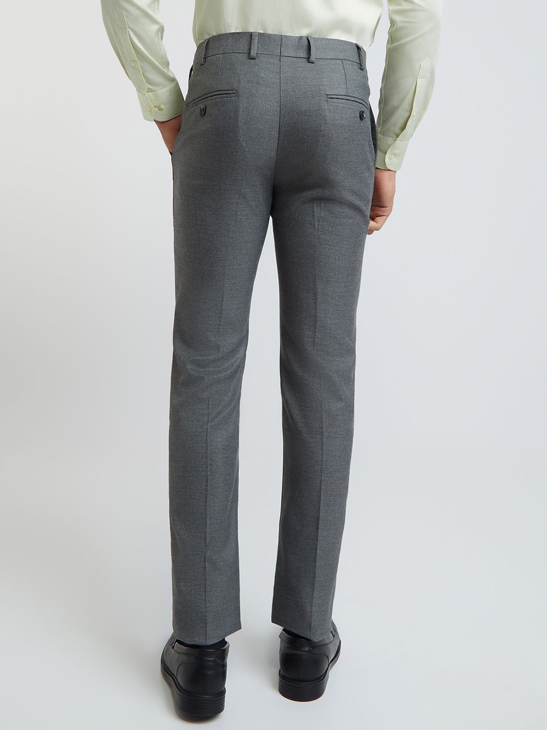 Raymond Men Flat Front Slim Fit Formal Trousers
