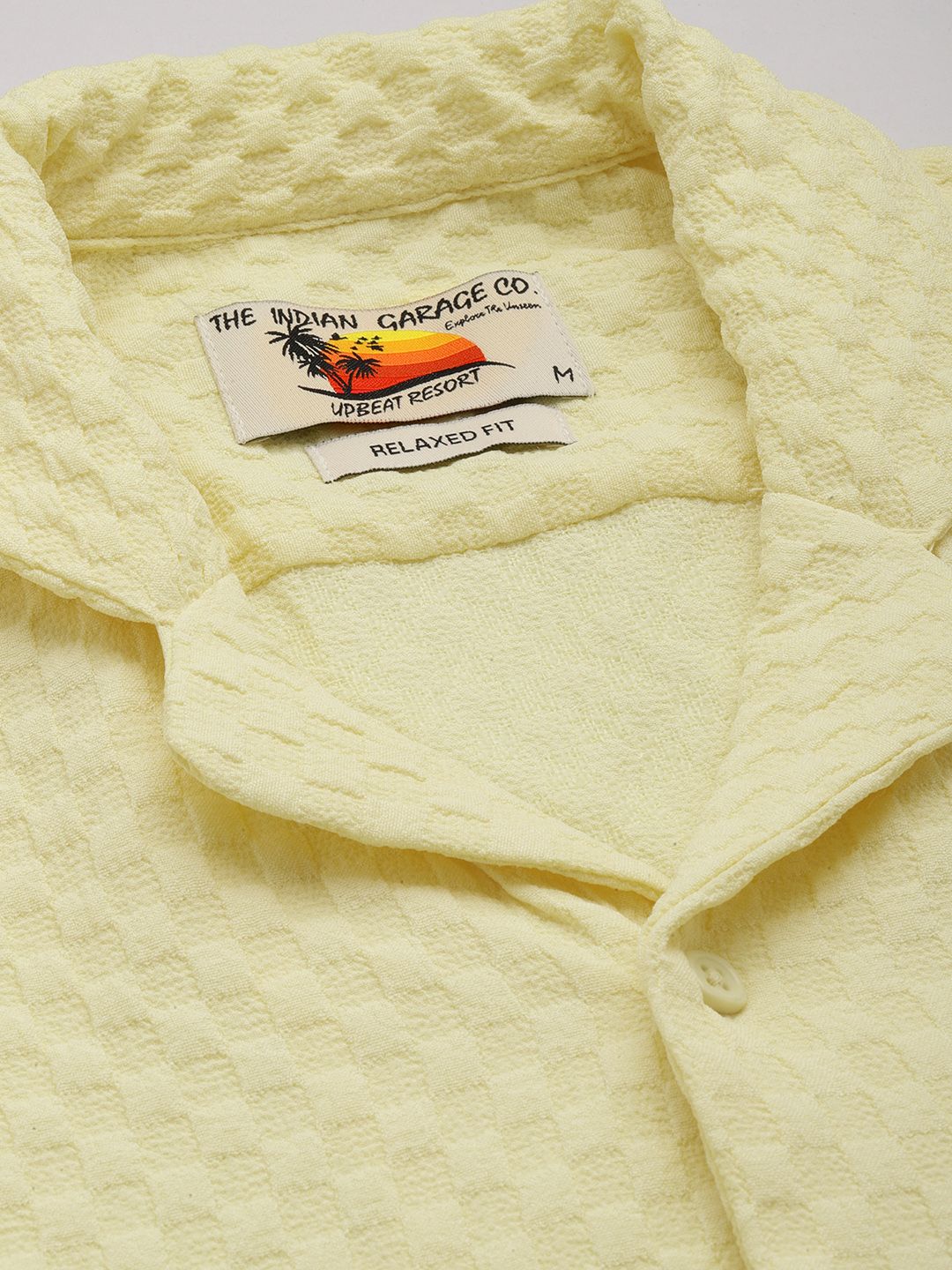 The Indian Garage Co Textured Drop-Shoulder Sleeves Relaxed Fit Casual Shirt