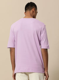 Mr Bowerbird Men Lavender Pure Cotton Philosophy Oversized T-shirt