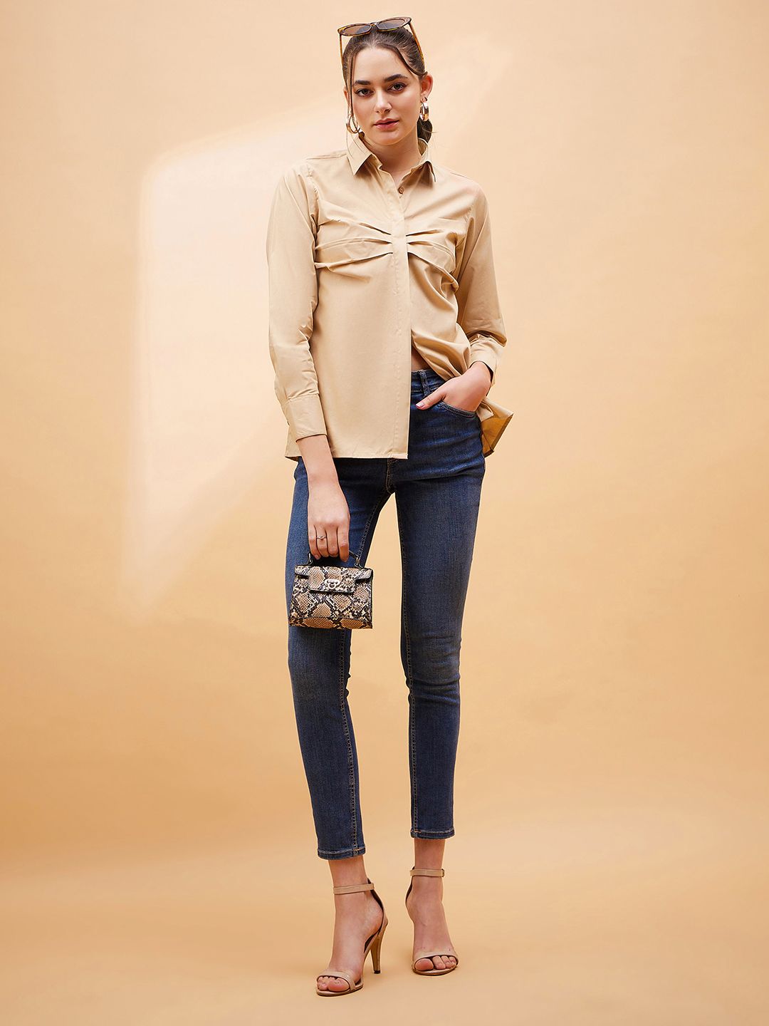 SASSAFRAS BASICS Comfort Spread Collar Long Sleeves Cotton Casual Shirt