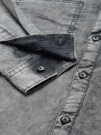 The Indian Garage Co Men Grey Checked Casual Shirt
