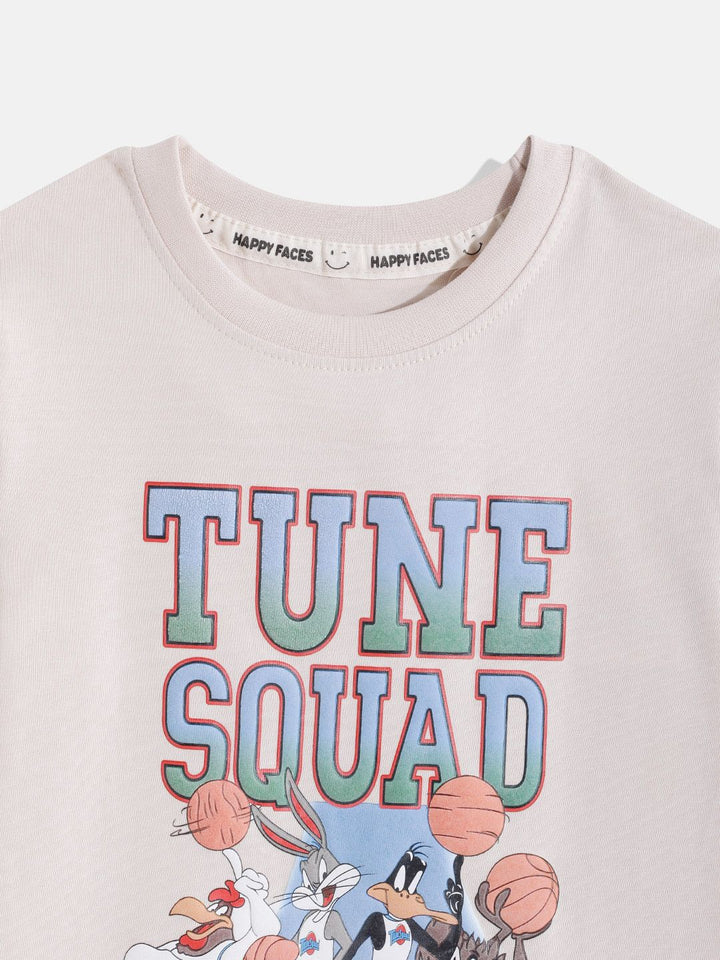 Happy Faces Boys Looney Tunes Printed Pure Cotton T-shirt