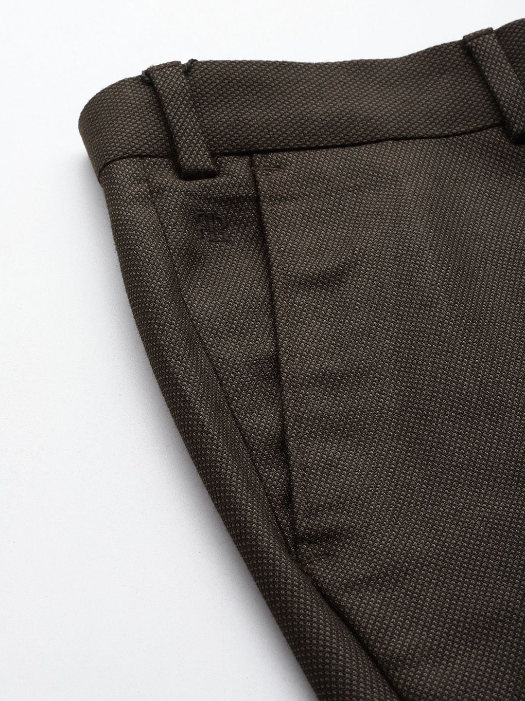 Raymond Men Textured Slim Fit Trousers