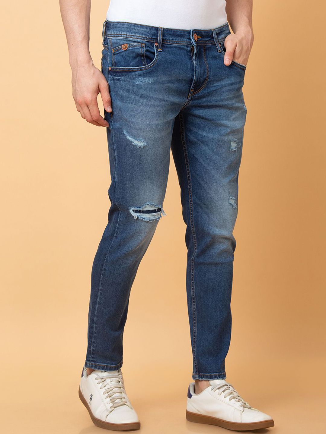 Being Human Men Mildly Distressed Heavy Fade Jeans