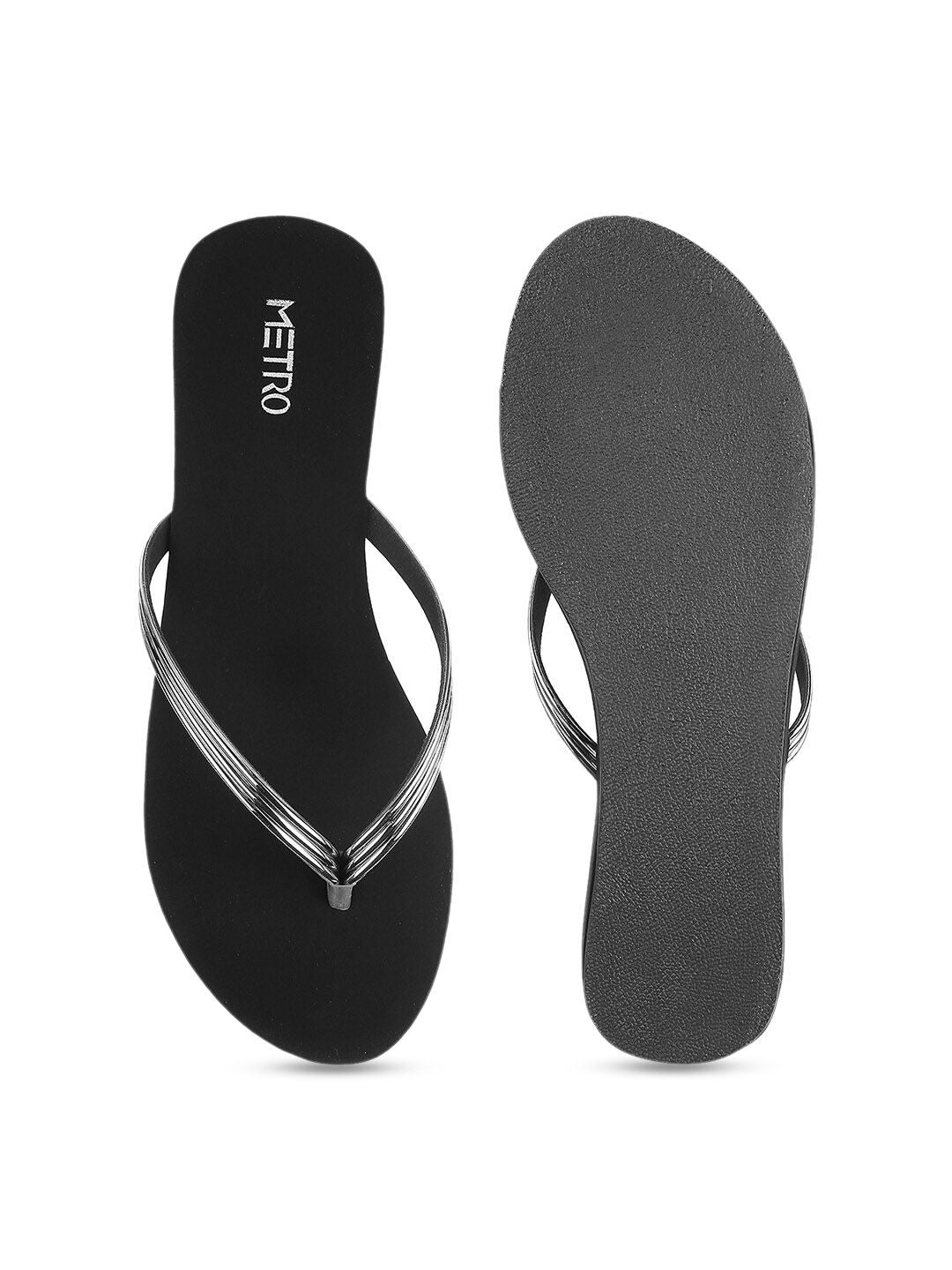 Metro Women Silver-Toned Sandals