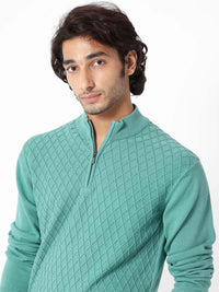 RARE RABBIT Men Troyo Regular Fit Mock Collar Sweater
