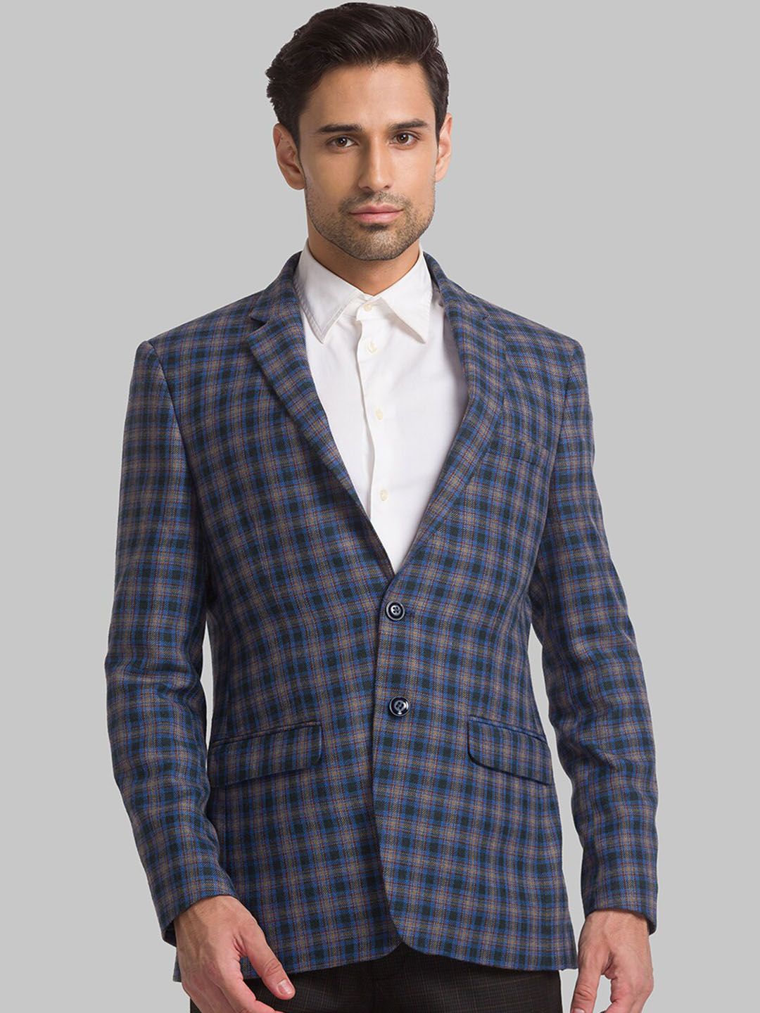 Raymond Men Checked Single Breasted Blazers