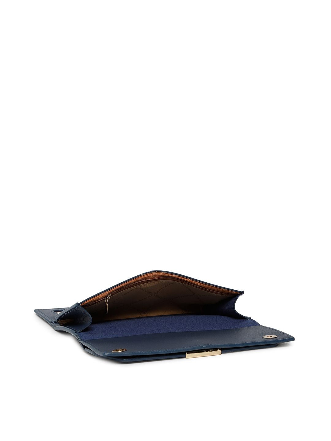 Lino Perros Women Blue Solid Three Fold Wallet