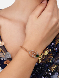 Set Mutiara Zaveri 2 Gelang Kada Bersalut Emas Cubic Zirconia Bersalut Emas