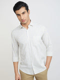 Park Avenue Men Slim Fit Vertical Stripes Opaque Pure Cotton Casual Shirt