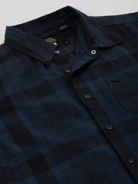 THE BEAR HOUSE Men Checked Cotton Slim Fit Casual Shirt