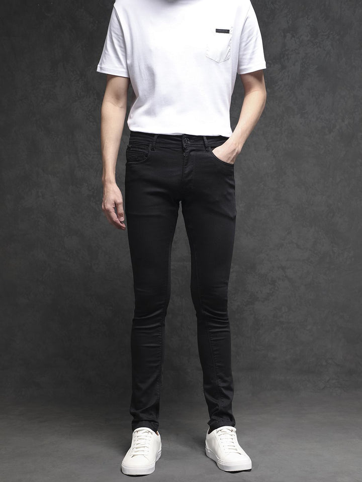 RARE RABBIT Men Radley Regular Fit Mid-Rise Cotton Jeans