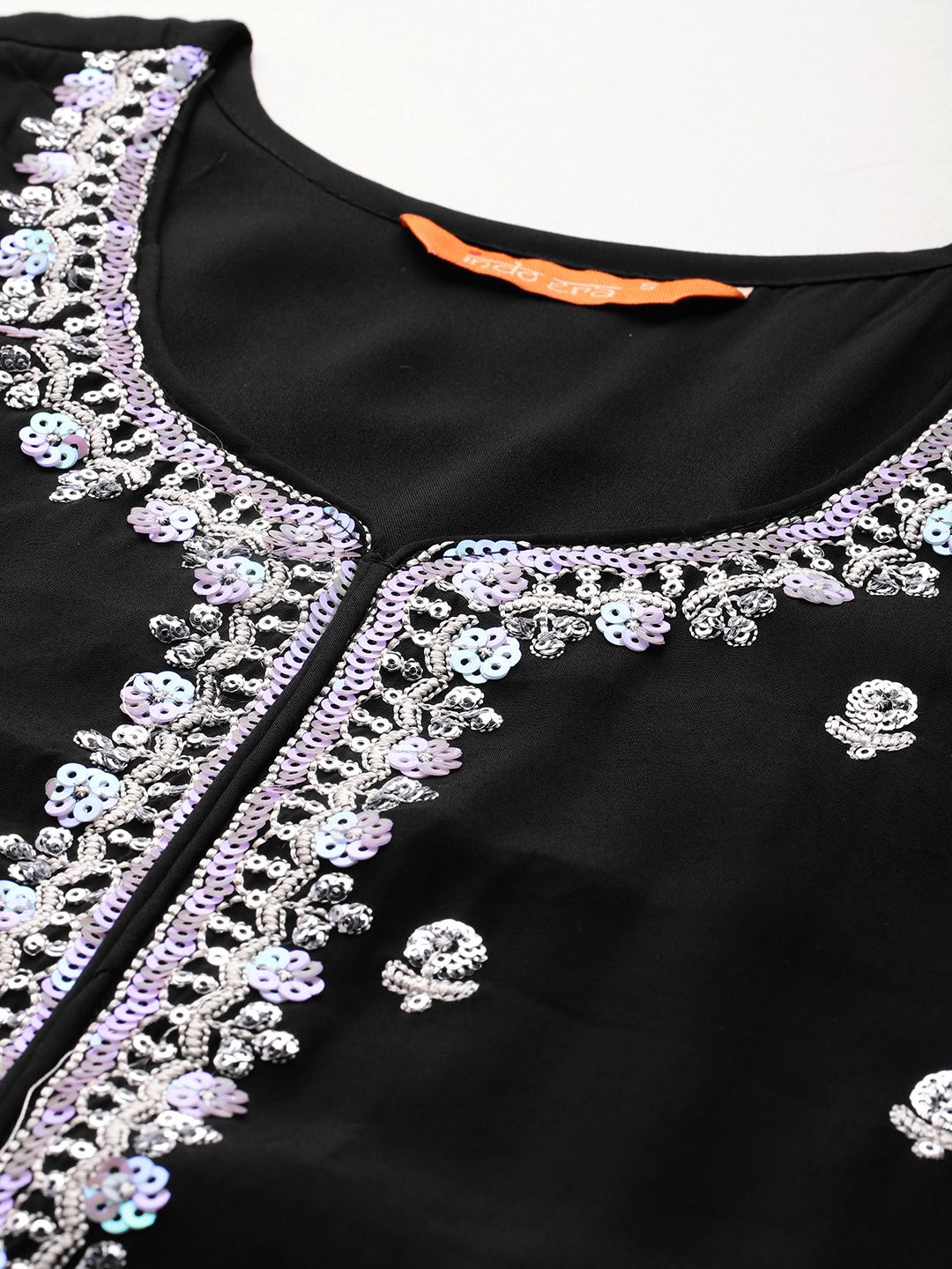 Indo Era Ethnic Motifs Embroidered Sequinned Kurta with Trousers & With Dupatta