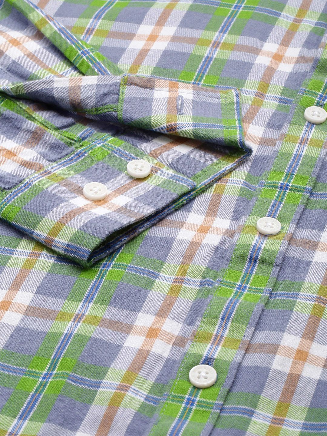 Being Human Pure Cotton Slim Fit Checked Casual Shirt