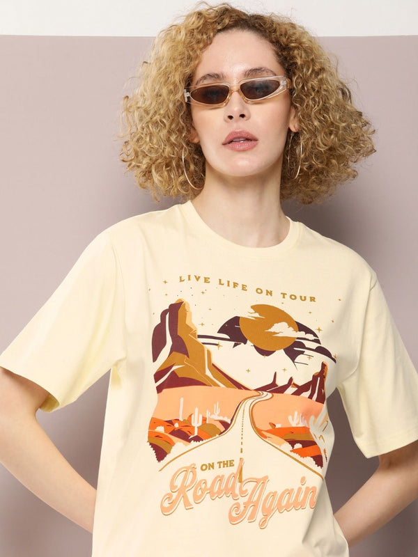 DILLINGER Graphic Printed Oversized Pure Cotton T-shirt