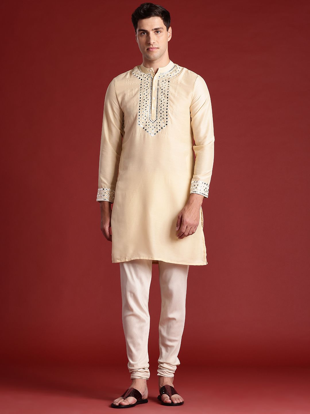 Anouk Embellished Straight Kurta