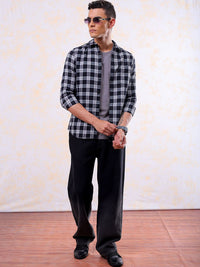 The Indian Garage Co Men Slim Fit Buffalo Checks Opaque Casual Shirt