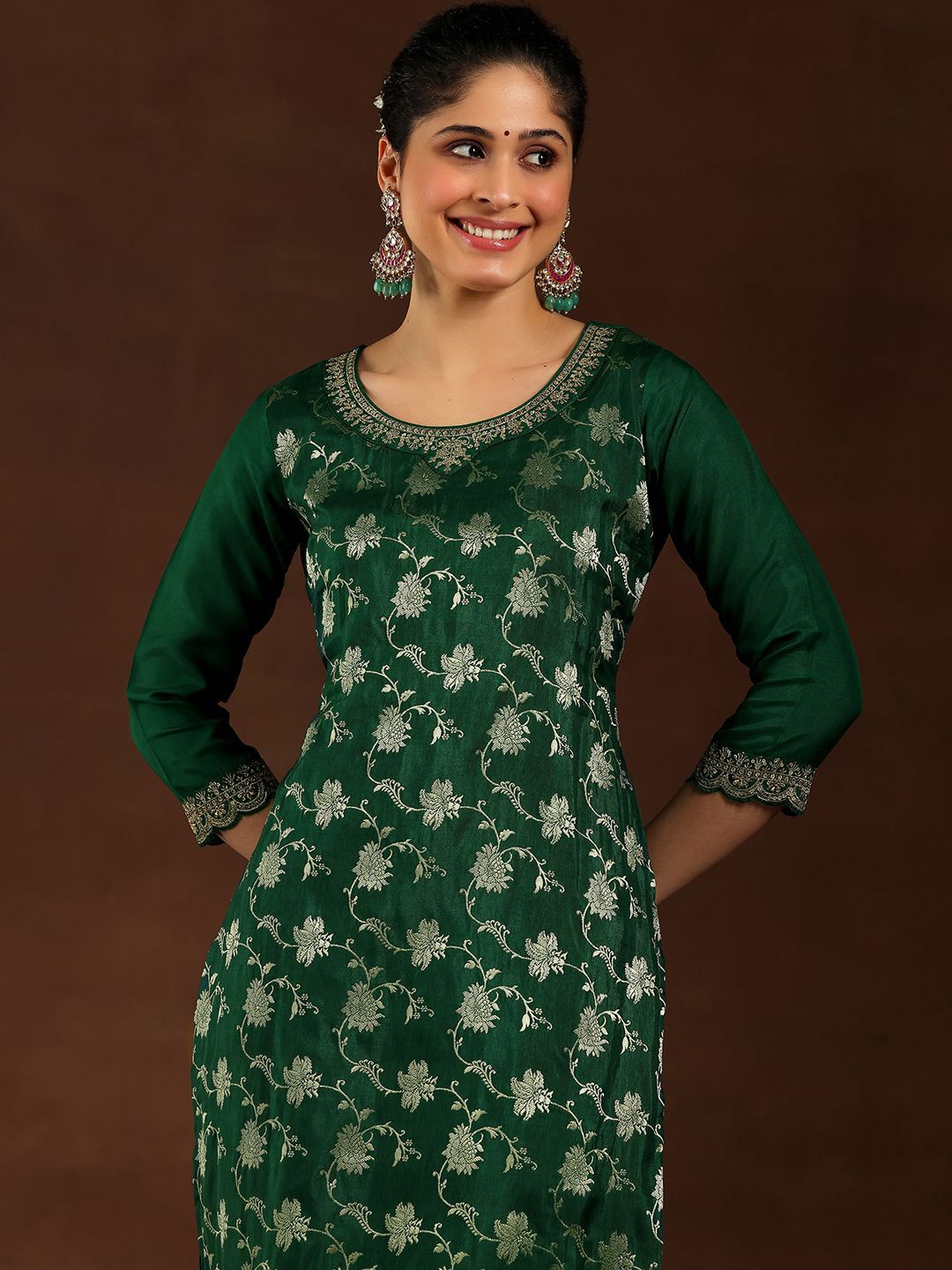 Libas Women Ethnic Motifs Regular Kurta with Trousers & Dupatta