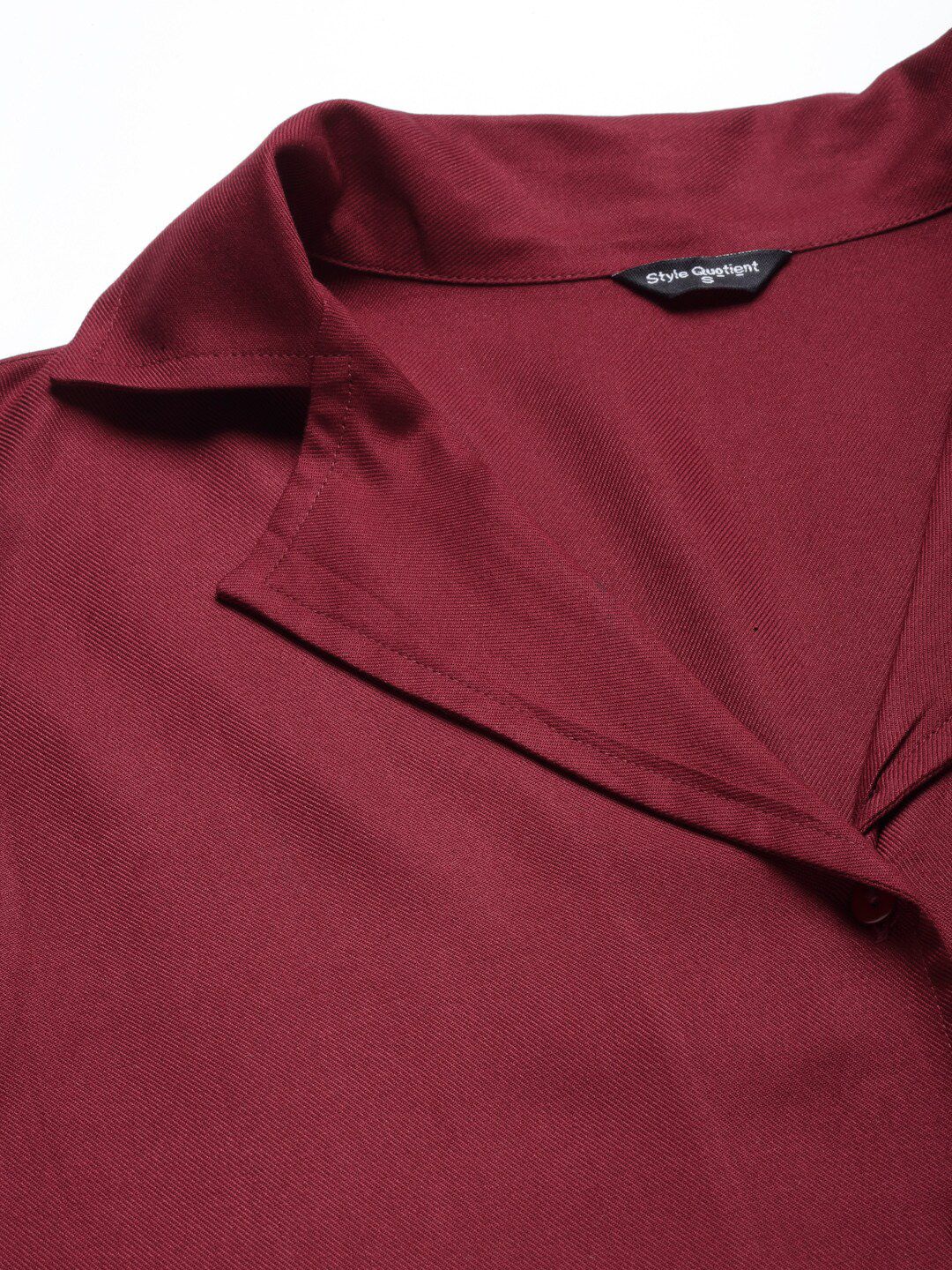 Style Quotient Women Maroon Formal Shirt