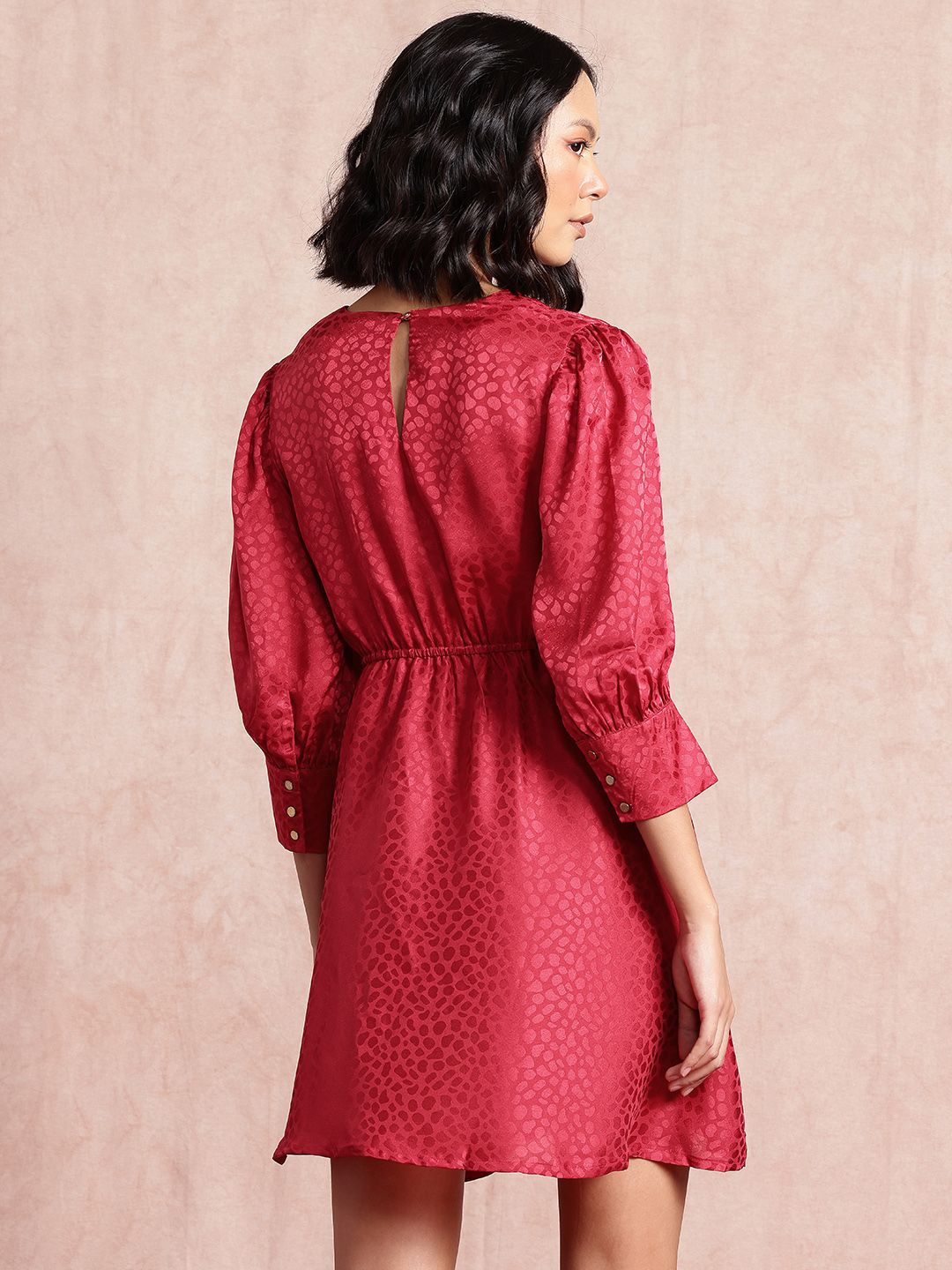 all about you Animal Satin A-Line Mini Dress