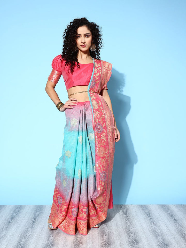 Saree mall Ethnic Motifs Saree with Woven Design Border