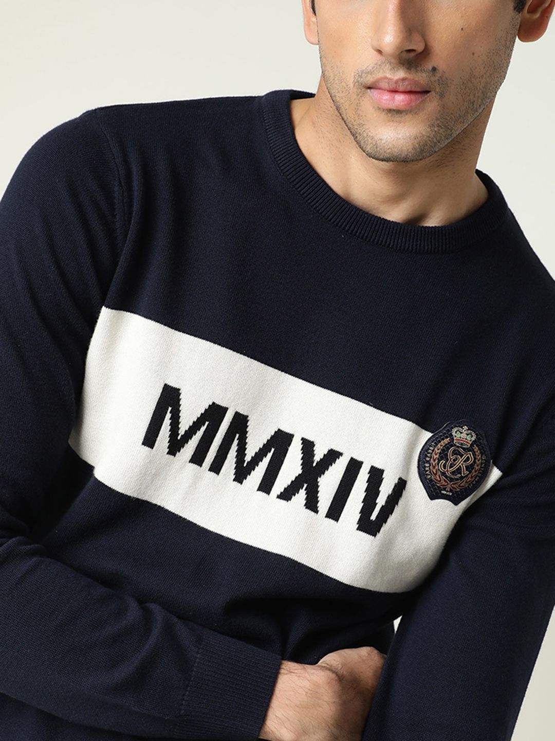 RARE RABBIT Men Since Slim Fit Typography Printed Sweatshirt