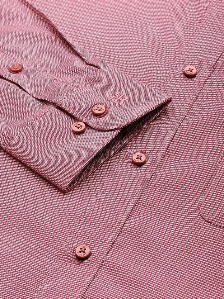 Raymond Pure Cotton Self Design Slim Fit Textured Formal Shirt