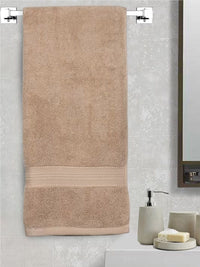 BOMBAY DYEING Coffee Brown Pure Cotton 550 GSM Bath Towel