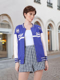 DressBerry Athletic Edge Printed Relaxed Fit Varsity Jacket