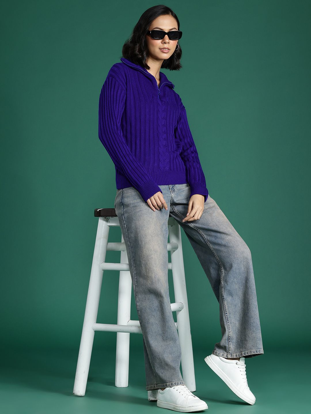 DressBerry Acrylic Ribbed Pullover