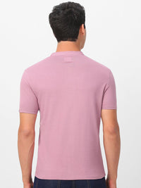 Urbano Fashion Mandarin Collar Slim Fit T-shirt