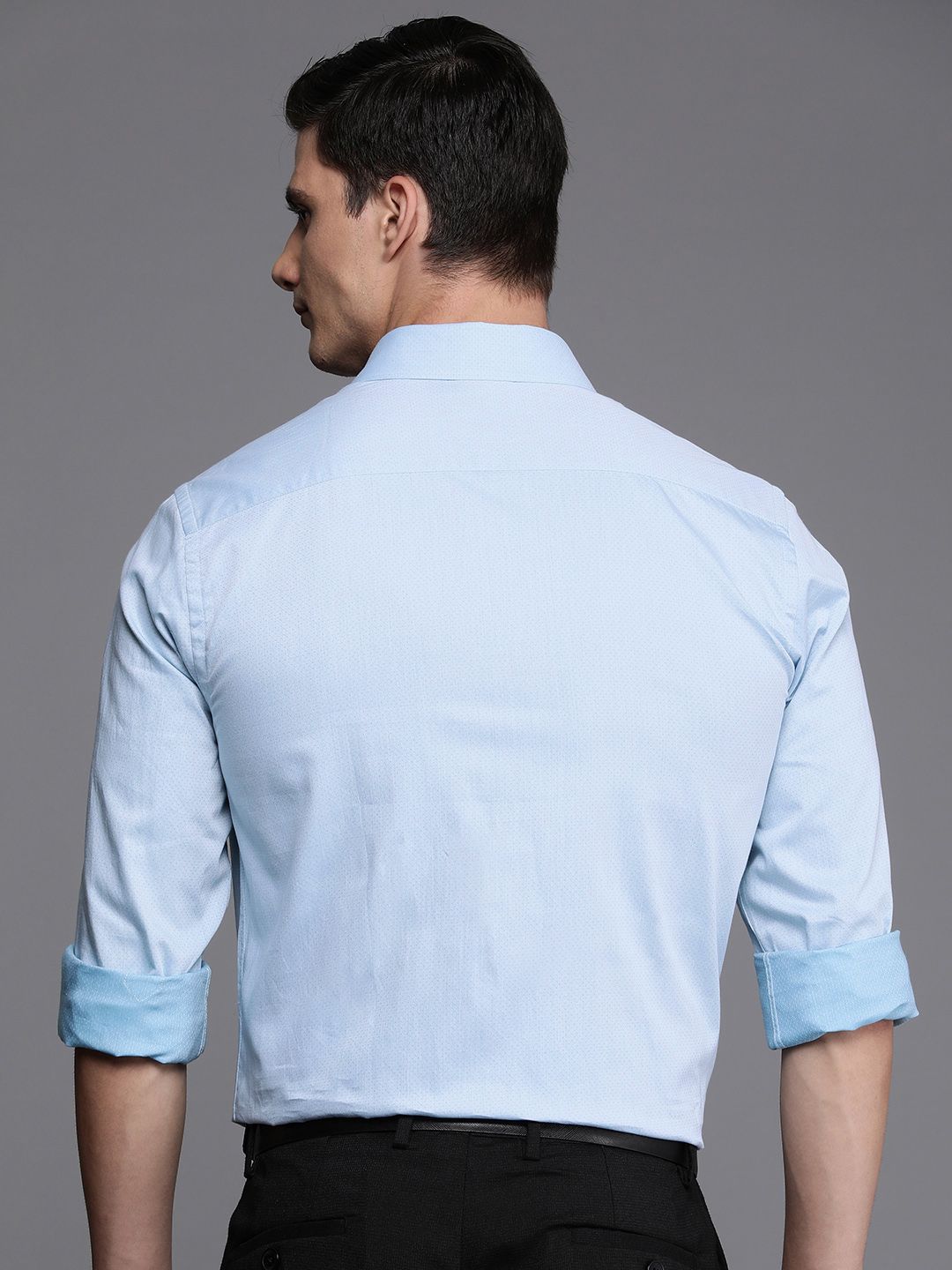 Raymond Self Design Slim Fit Pure Cotton Formal Shirt