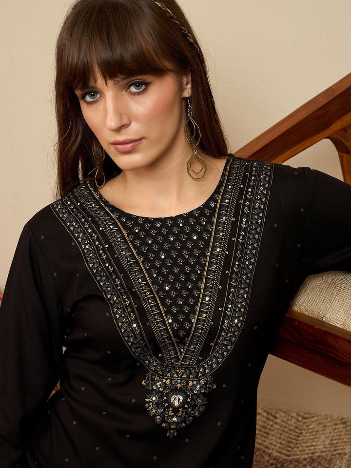 Indo Era Ethnic Motifs Printed Sequinned Kurta