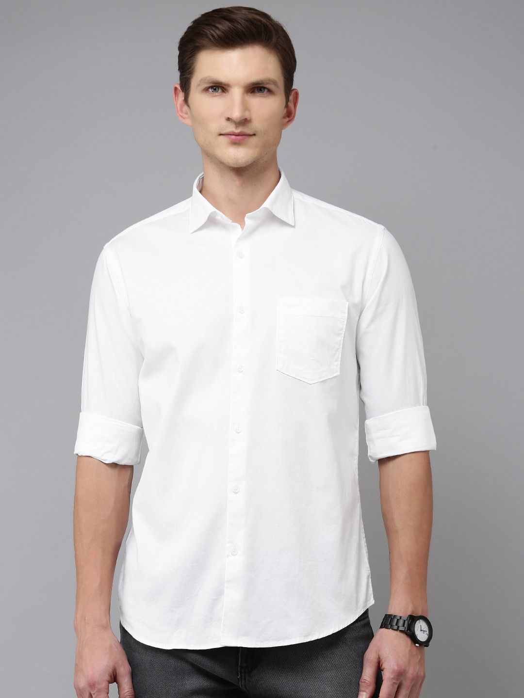 Park Avenue Slim Fit Opaque Pure Cotton Casual Shirt