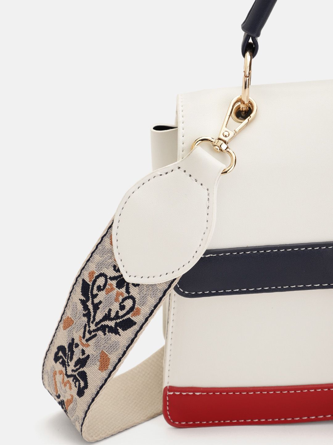 Lino Perros Colourblocked Structured Satchel Bag