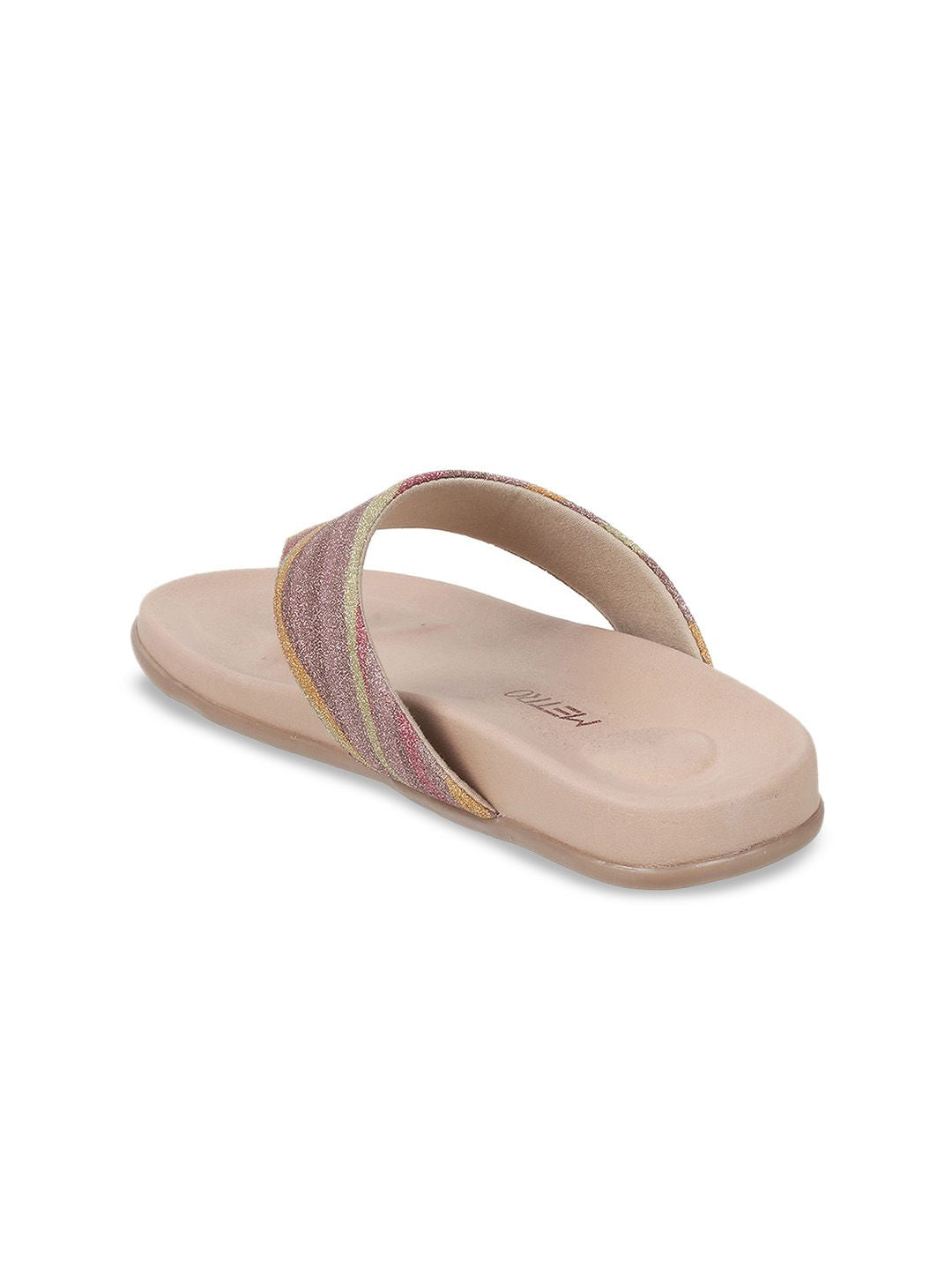 Metro Women Embellished Open Toe Flats