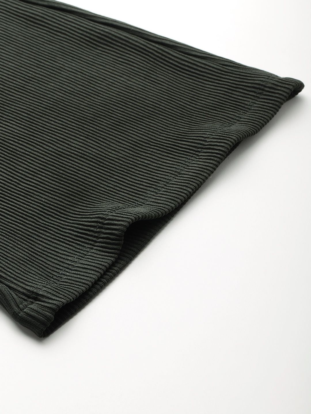 DressBerry Women Ribbed Flared Bootcut Trousers