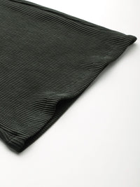 DressBerry Women Ribbed Flared Bootcut Trousers