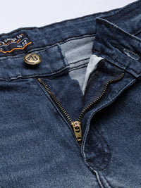 The Indian Garage Co Men Blue Slim Fit Light Fade Ombre Stretchable Jeans