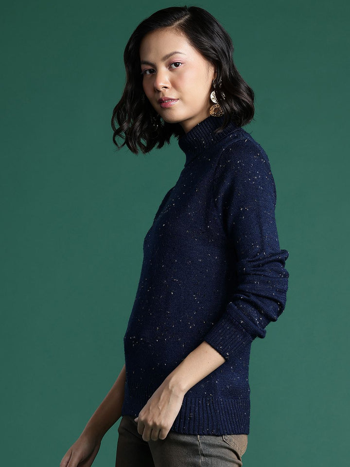 DressBerry Turtle Neck Speckled Sweaters