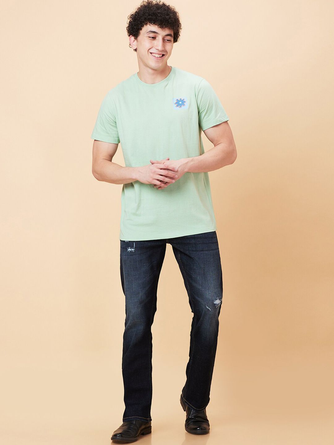 Being Human Typography Printed Round Neck Pure Cotton Slim Fit T-shirt