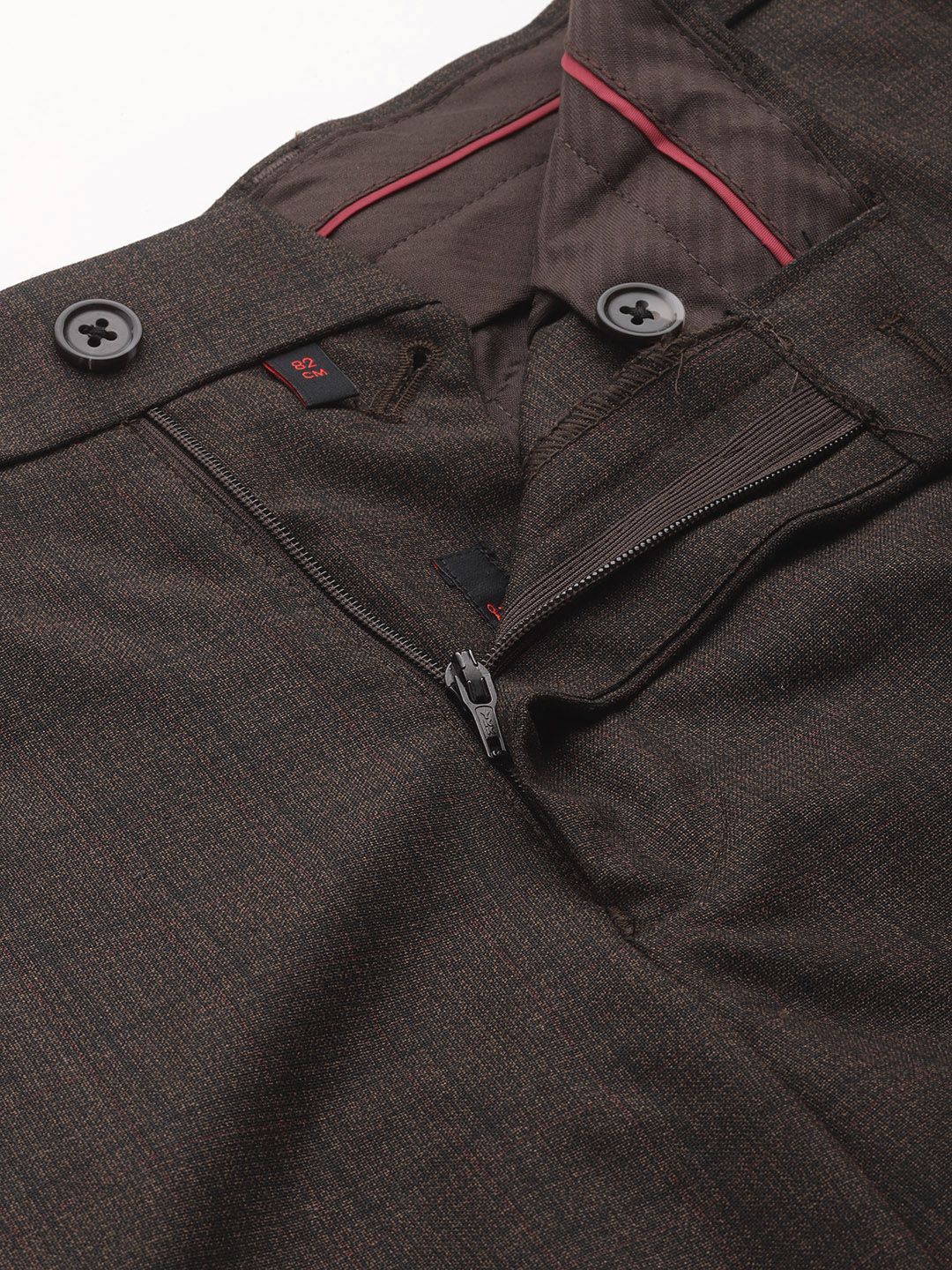Raymond Men Checked Slim Fit Trousers