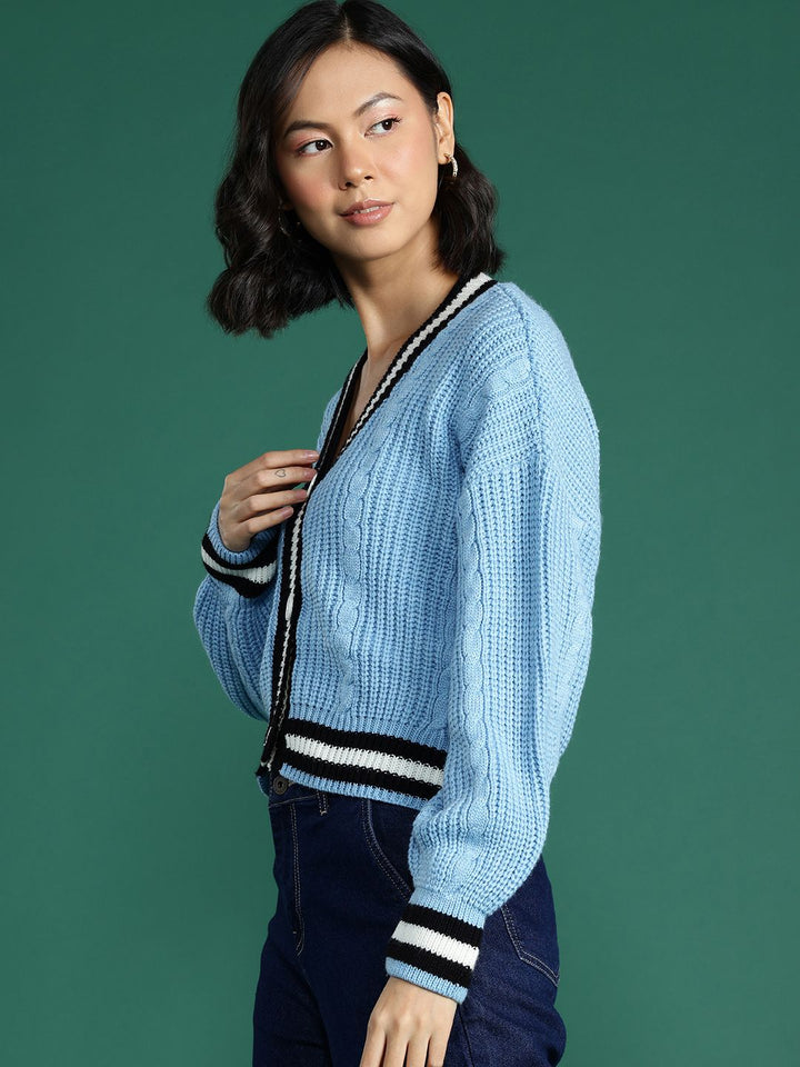 DressBerry Women Cable Knit Acrylic Cardigan