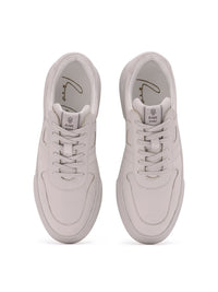 RARE RABBIT Men Woven Design Leather Round Toe Sneakers