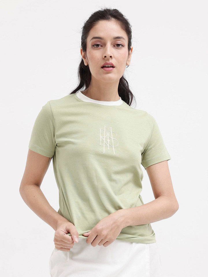 RAREISM Round Neck Typography Printed Cotton T-shirt