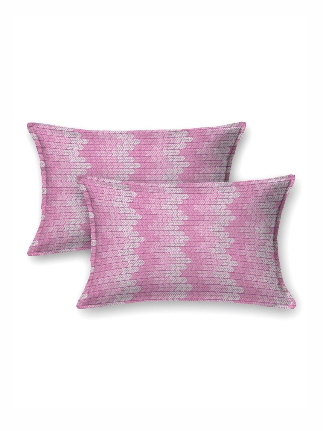 BOMBAY DYEING Florentine Pink Printed Pure Cotton 144 TC Queen Bedsheet Set 2.28 X 2.54 m