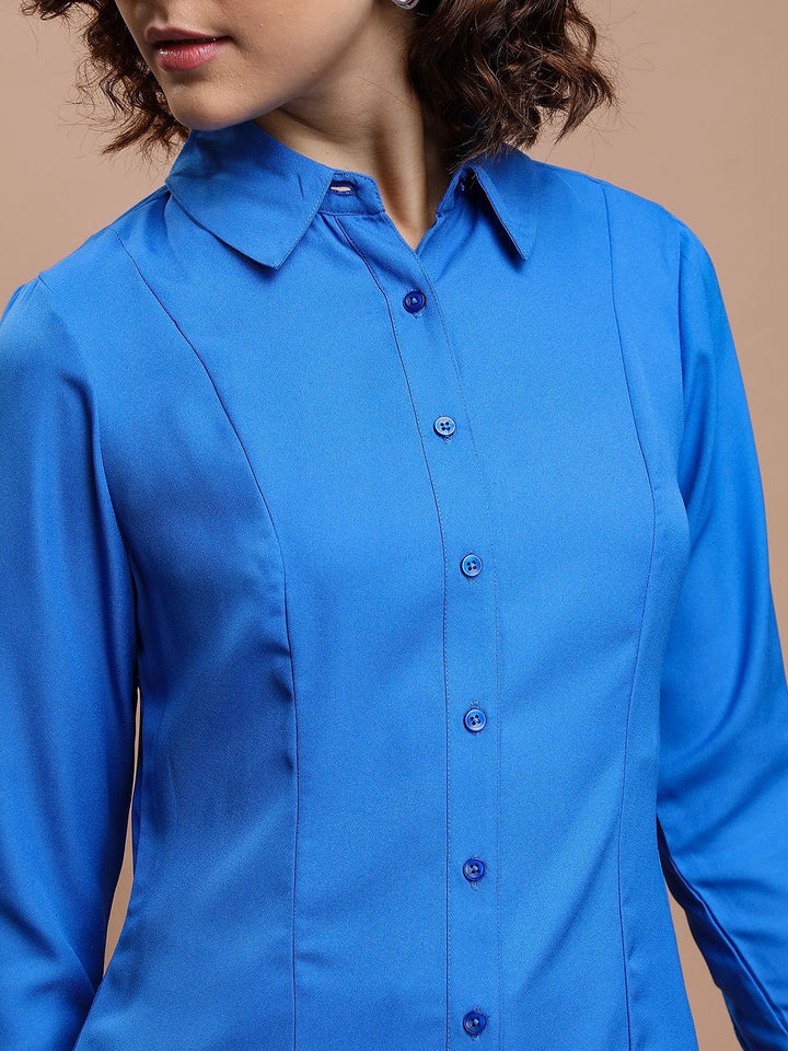 Tokyo Talkies Women Solid Regular Fit Shirt