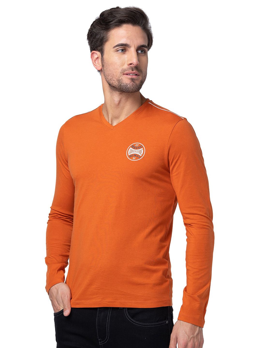 Being Human V-Neck Cotton T-shirt